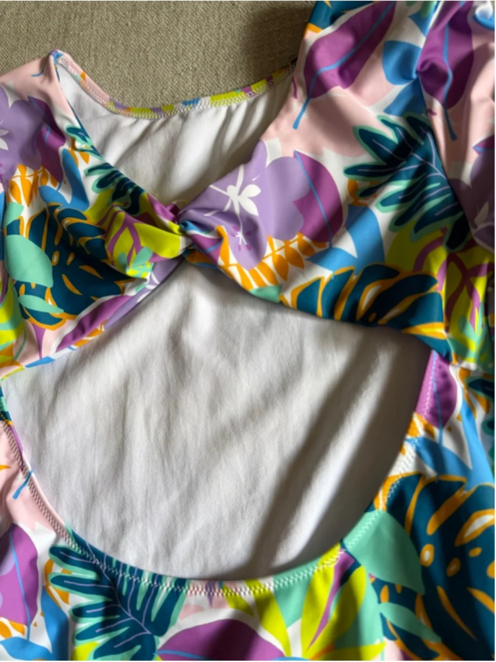 Andy & Evan Girls' One-Piece tropical Swimsuit XL 16